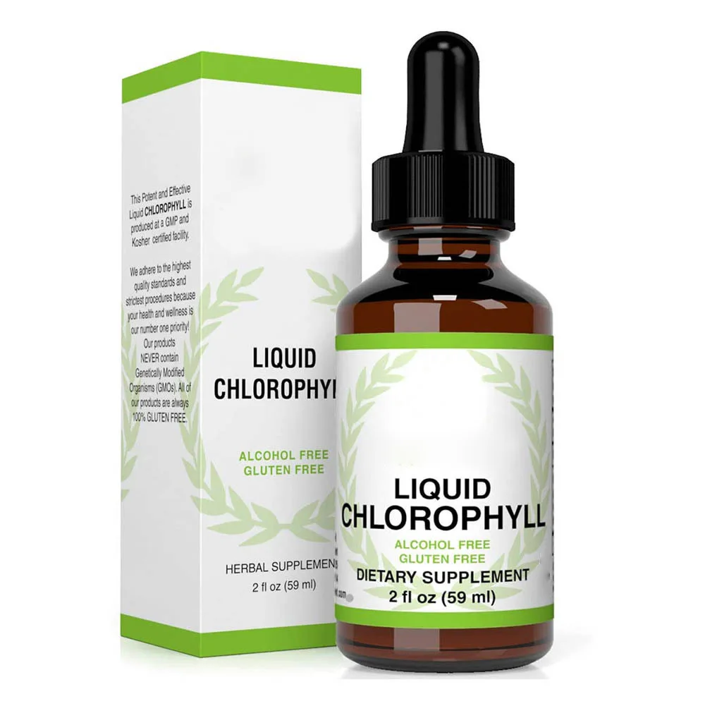 Wholesale OEM Private Label Vegan Natural Supplement Chlorophyll Herbal Extract Liquid Chlorophyll Drops