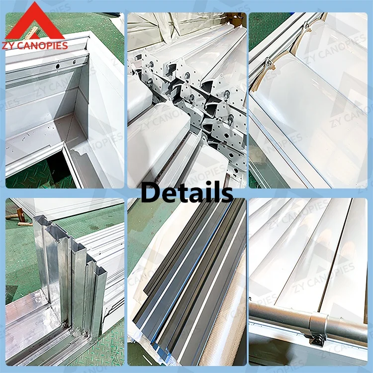 Garden Louver Roof Pergola Waterproof Metal Pavilion Aluminium Gazebos