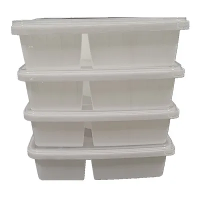 6 compartment disposable microwave takeout food containers plastic bento lunch box for fast food packing