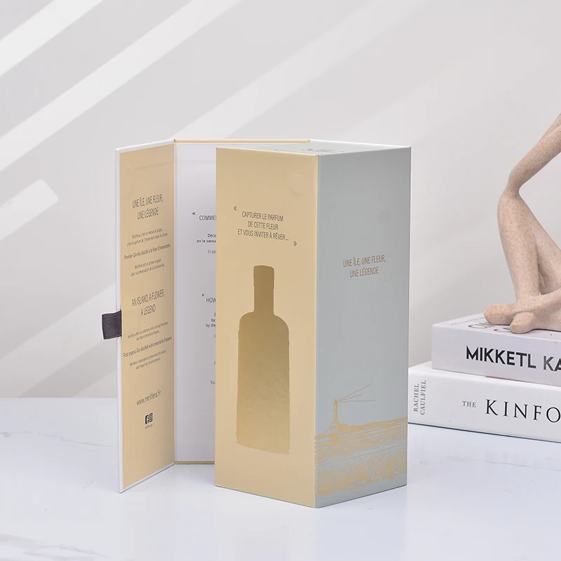 Manufacturer Custom Biodegradable Rigid Paper Box Liquor 2 Single Lafite Bottles Packaging Folding Wine Gift Box For Whisky