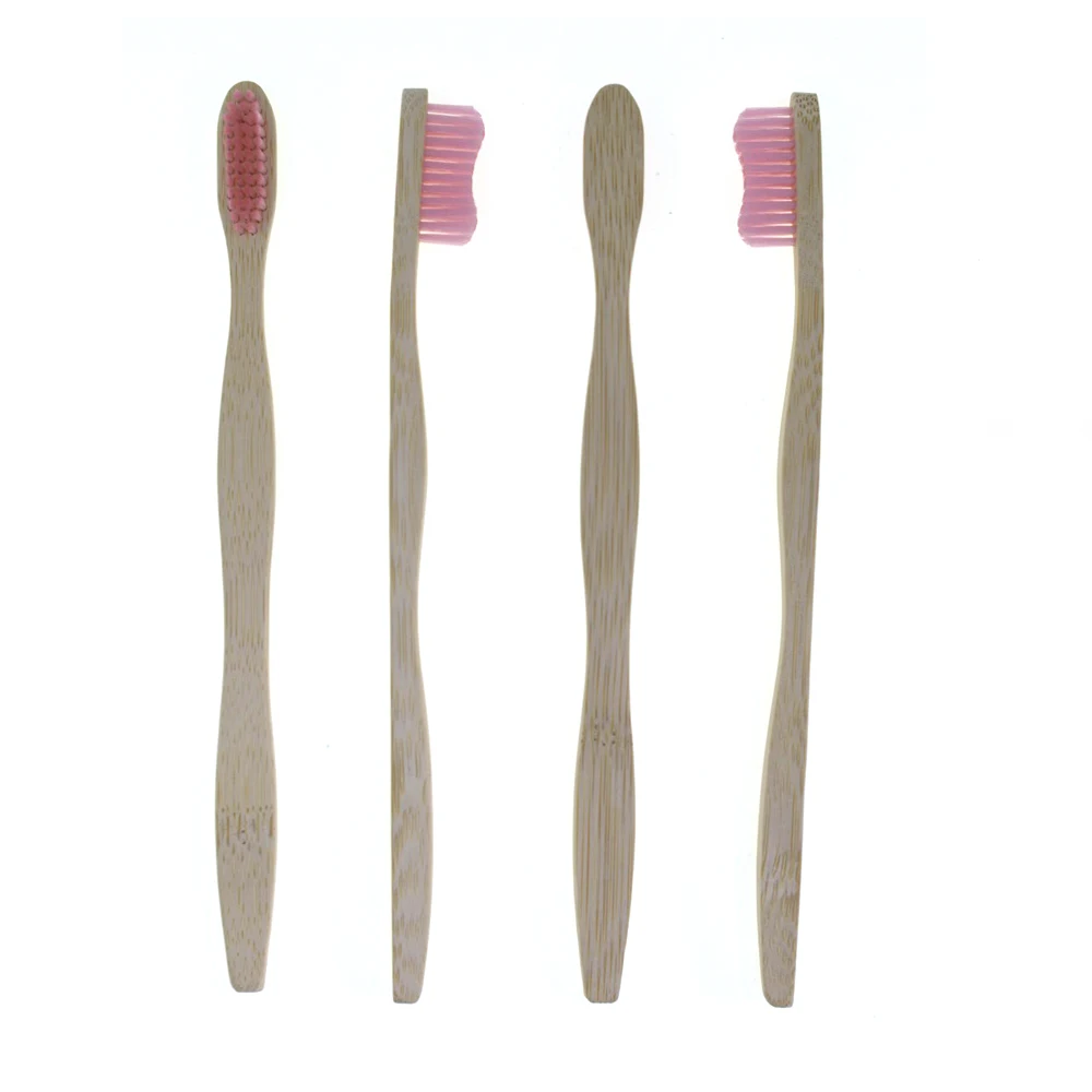 Eco friendly colorful bamboo toothbrush with environmental protection water paint