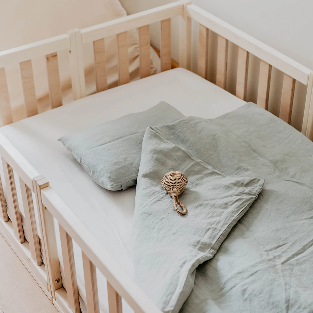 Baby Crib Sheet Cot Linen Bedding Set with Pillowcase Fitted Sheet Cover Duvet Cover Quality Woven 60 Western