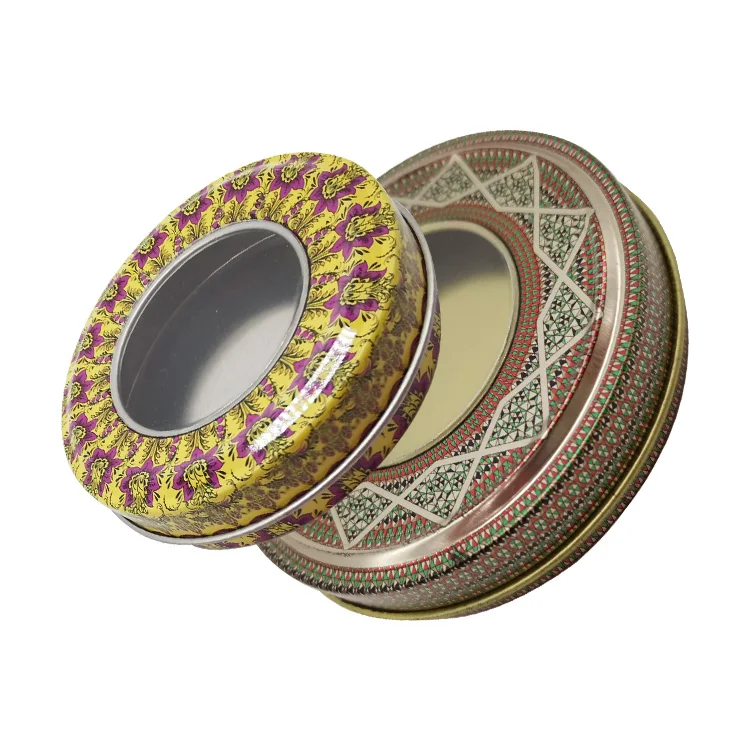 saffron tin box with pvc window 5 or 10g saffron metal packing box