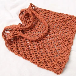 Customize Macrame Crochet Lady HandBags Bohemian Woven Beach Tote Bags