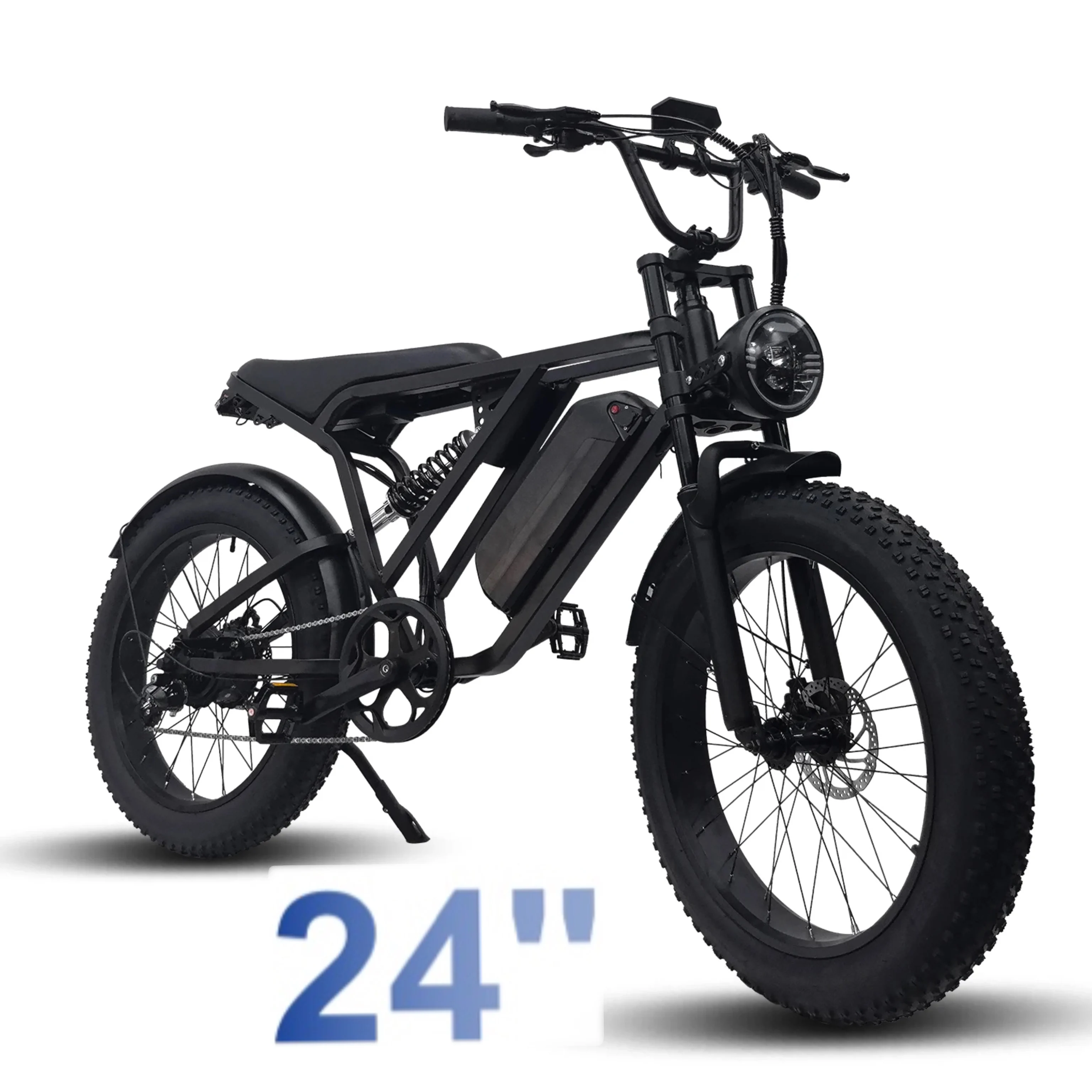 EU Warehouse Y-24 EBIKE Hot Selling Design Belt Drive Motor Bike Fatbike Ebike Fat Tire All Terrain Electric 20 Inch