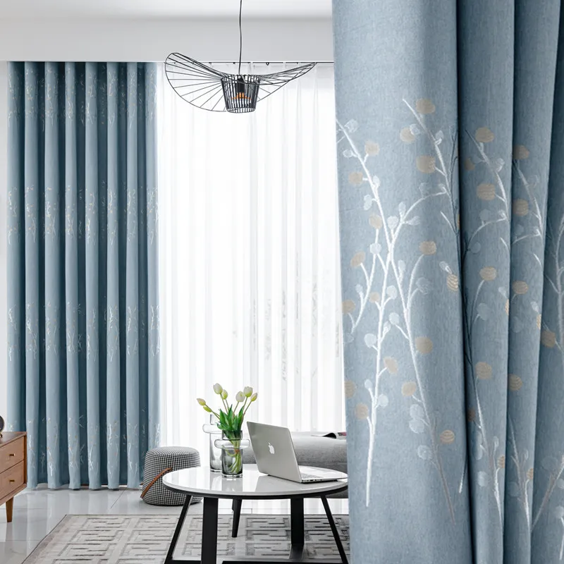 Заводская поставка плотные жаккардовые шторы для гостиной Cortinas De Banos набор дизайнерских штор