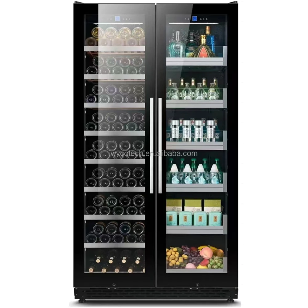 Undercounter Wine Refrigerator with Customized Size H2000mm x D1080mm and Fan Cooling System Undercounter Wine Cooler Fridge