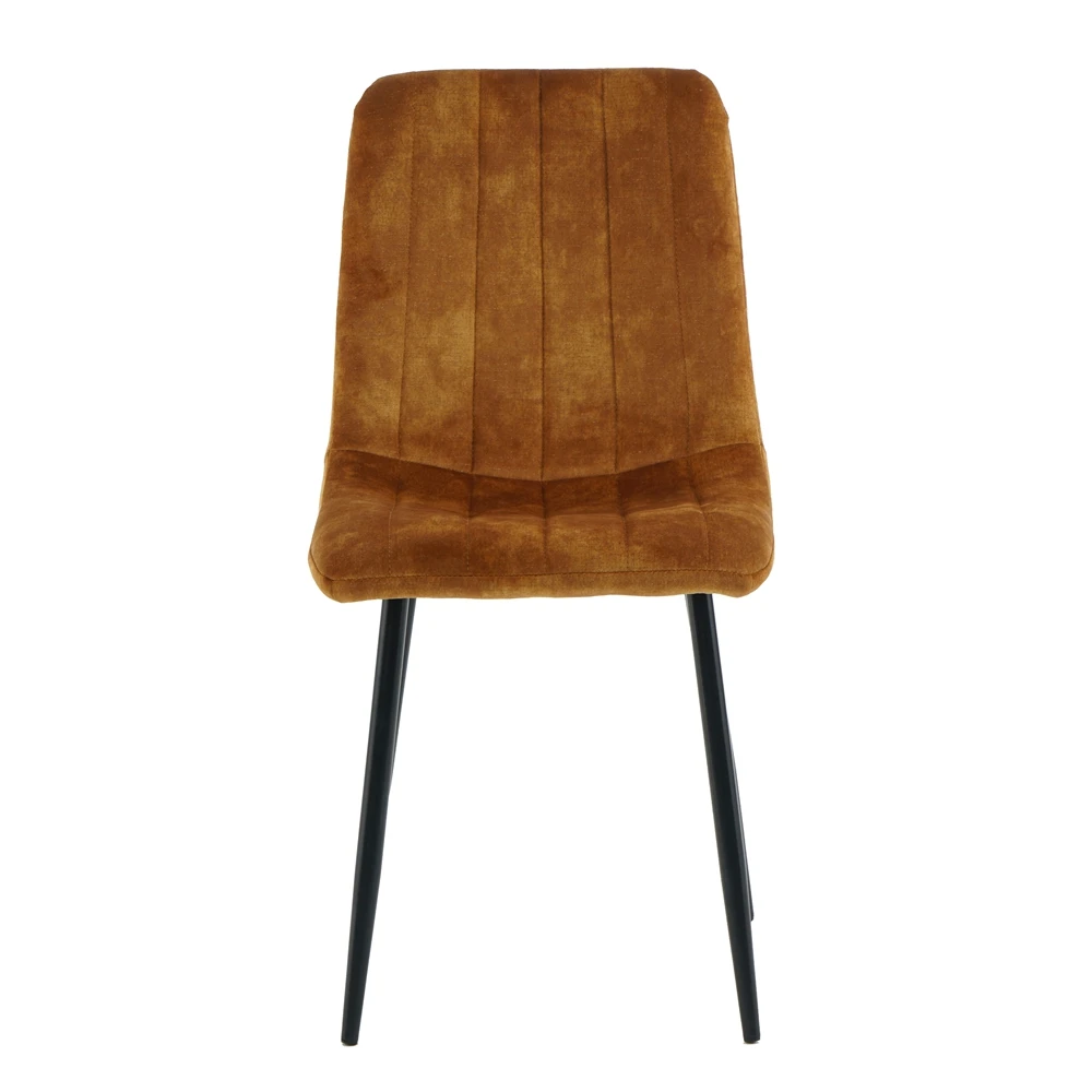Best Quality Modern Black Painting Legs Velvet fabric Dining Room Chair
