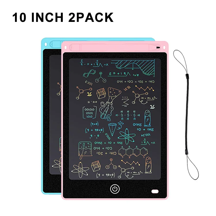 hot sale Doodle Scribbler Board Colorful Screen Drawing Pad 2 Pack LCD Writing Tablet 10 inch for kids Girls Boys Toddler