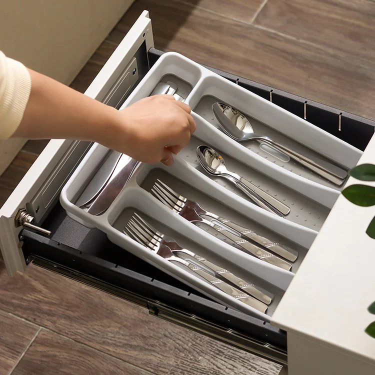 K & B Wholesale Kitchen Cabinet Drawer Divided Storage Cutlery Tray Utensil Organizer Tray Small Silverware Tray