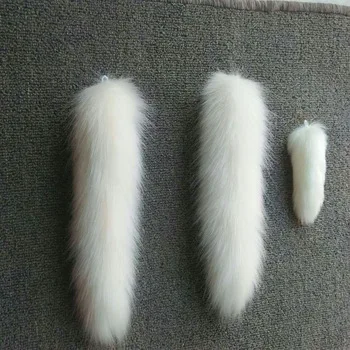 Cheap dyed faux fur fox tail/fake fur fox tail/real fur fox tails
