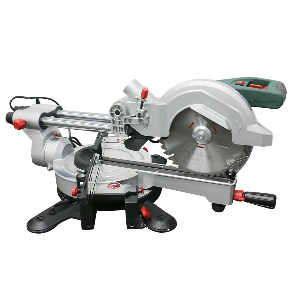 KINCNC 12 Inch 15 Amp Motor Large Sliding Fences Double Bevel Laser Marker Compact Slide System Sliding Compound Miter Saws