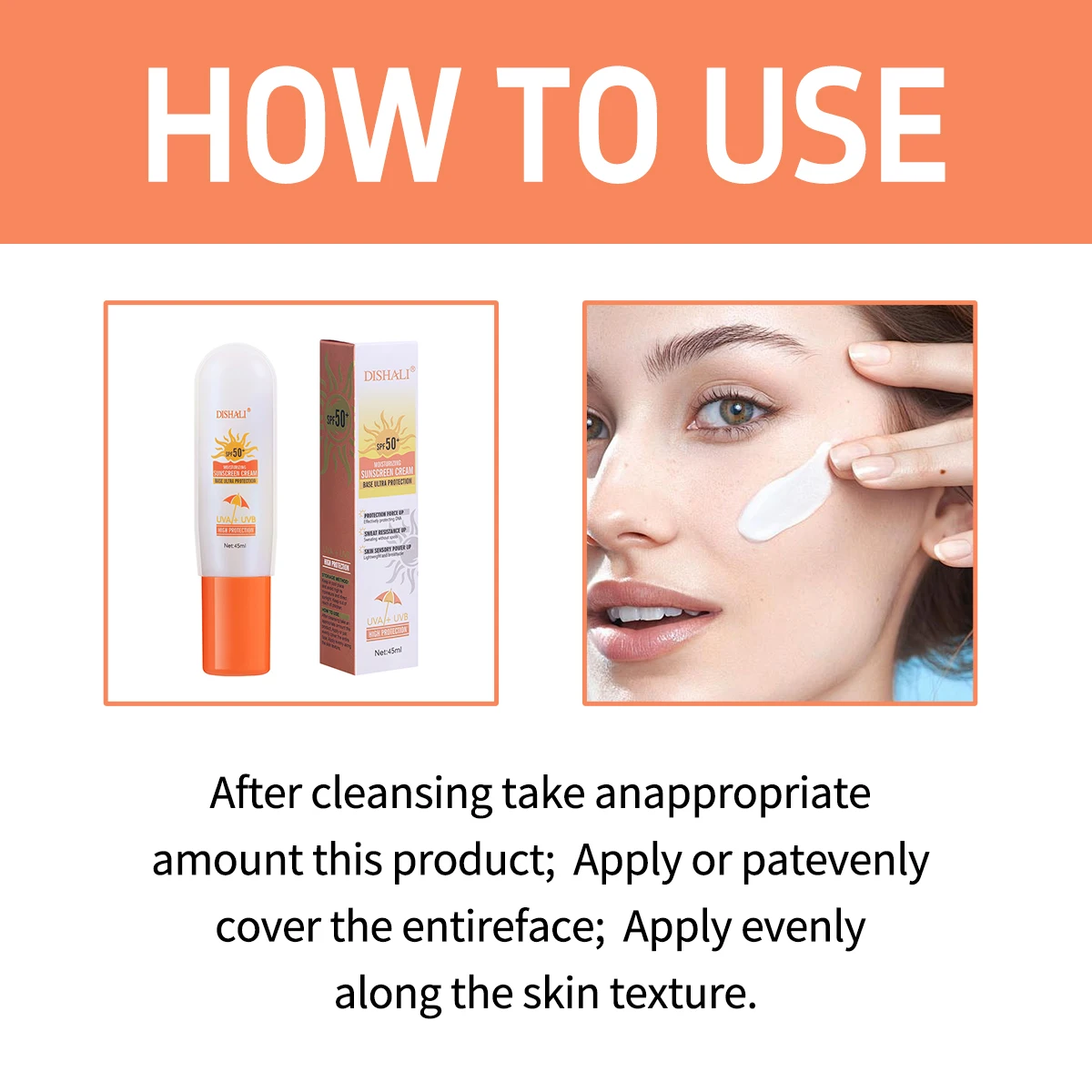 Private Label Vegan Sunscreen For Skin Spf 50 Organic Whitening Sun Screen Uva & Uvb Protection Sunblock Cream