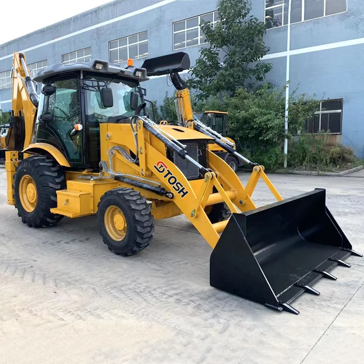 TOSH 2024 New Diesel CE Epa Engine Mini Farm Tractor Backhoe Excavator Loader 4x4 Backhoe