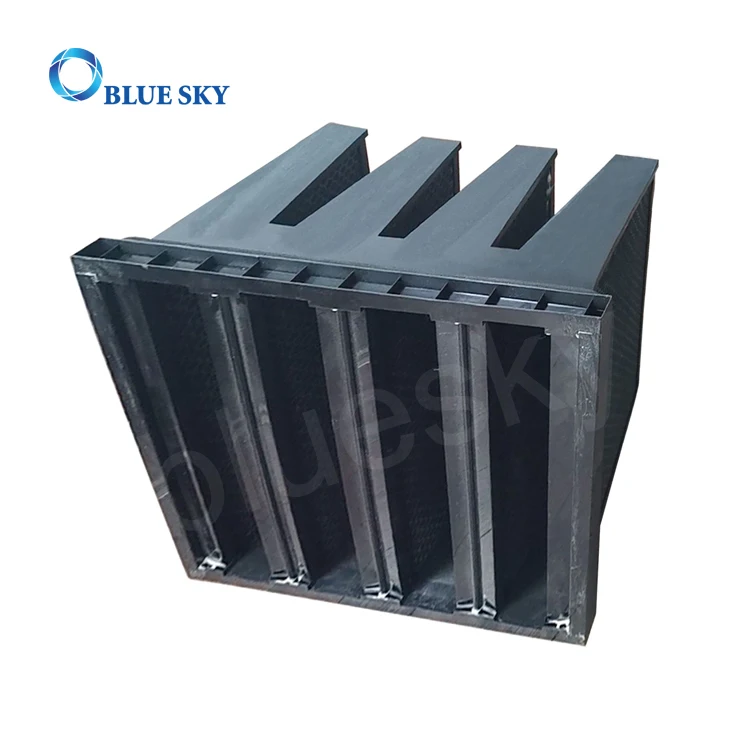 Honeycomb Activated Carbon 4 V-bank Air Filters for Air Conditioner HVAC System