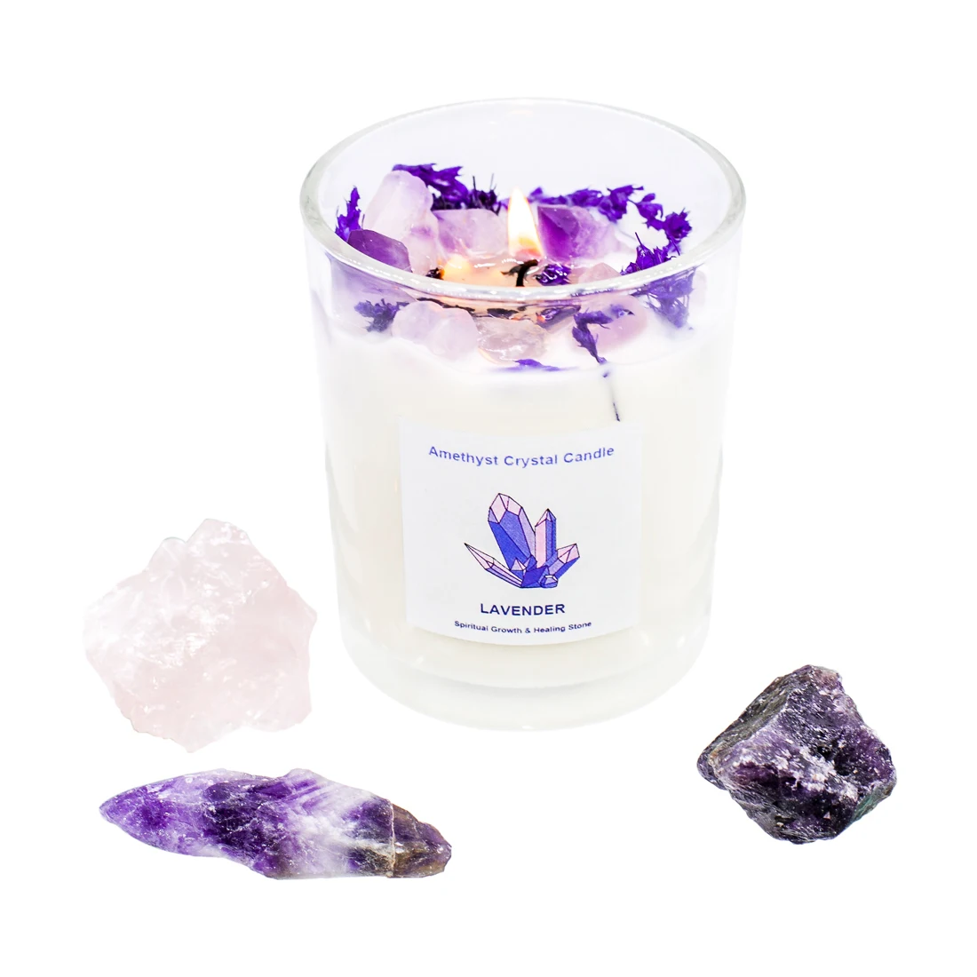 Hot Sales Manufacture High Quality Wholesale Christmas Custom Scented Candle With Crystal