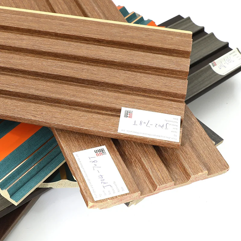 Factory High Quality JP32/JP02  New Colors Charcoal Louvers Interior Decoration PS WPC 3D Other Wallpaper/Wall Panel