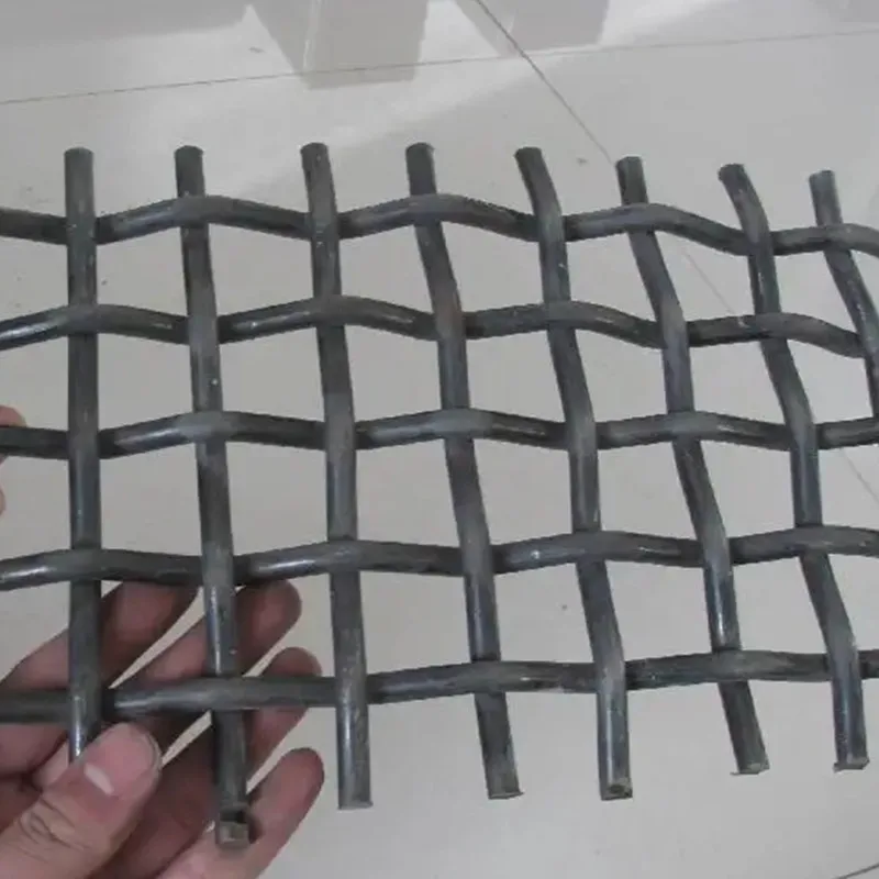 65mn crimped woven stainless steel crusher crimped wire mesh for mining vibrating screen
