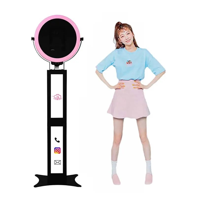 11 Inch Ipad Photo Booth Shell Ring Light Photo Booth Ipad White 9.7inch Selfie Station Photo Booth Simple With Printer Ipad Lcd