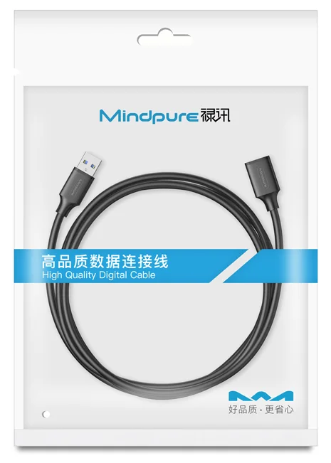 Mindpure high quality 0.5M 1M 1.5M 2M 3M USB 2.0 3.0 Data Extension cable AM/AF Male to Female USB Extended Cable
