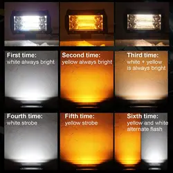 Factory Price 72W LED Work Driving Light Bar IP68 Spotlight LED Pods Lamp white yellow 6000k 3500k For Truck ATV UTV SUV