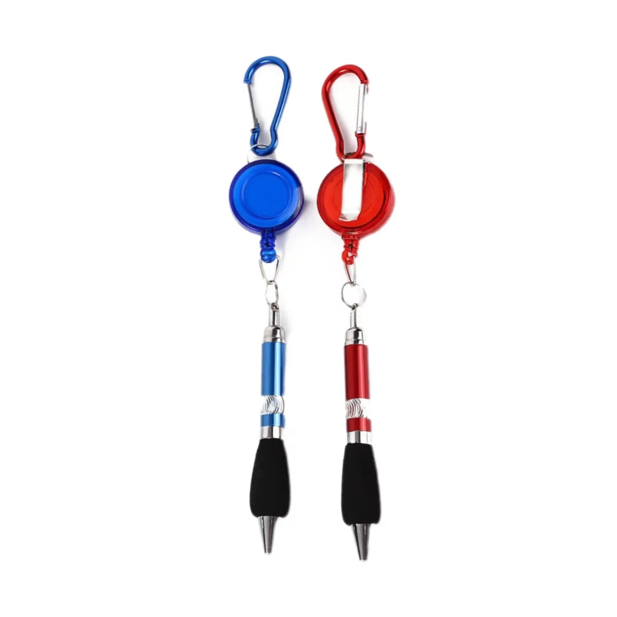 Mini mountaineering buckle telescopic rope press ballpoint pen anti-loss bullet ballpoint pen