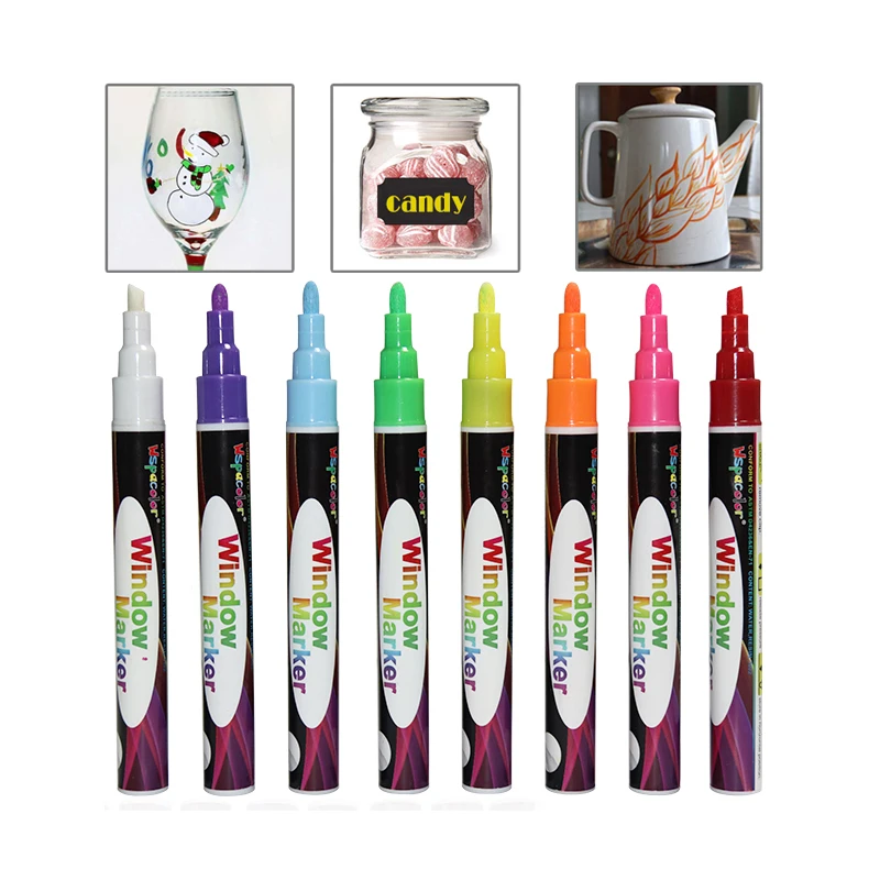 Dry&wet cloth erase liquid chalk marker for chalkboard, glass, LED board and all non-porous surface