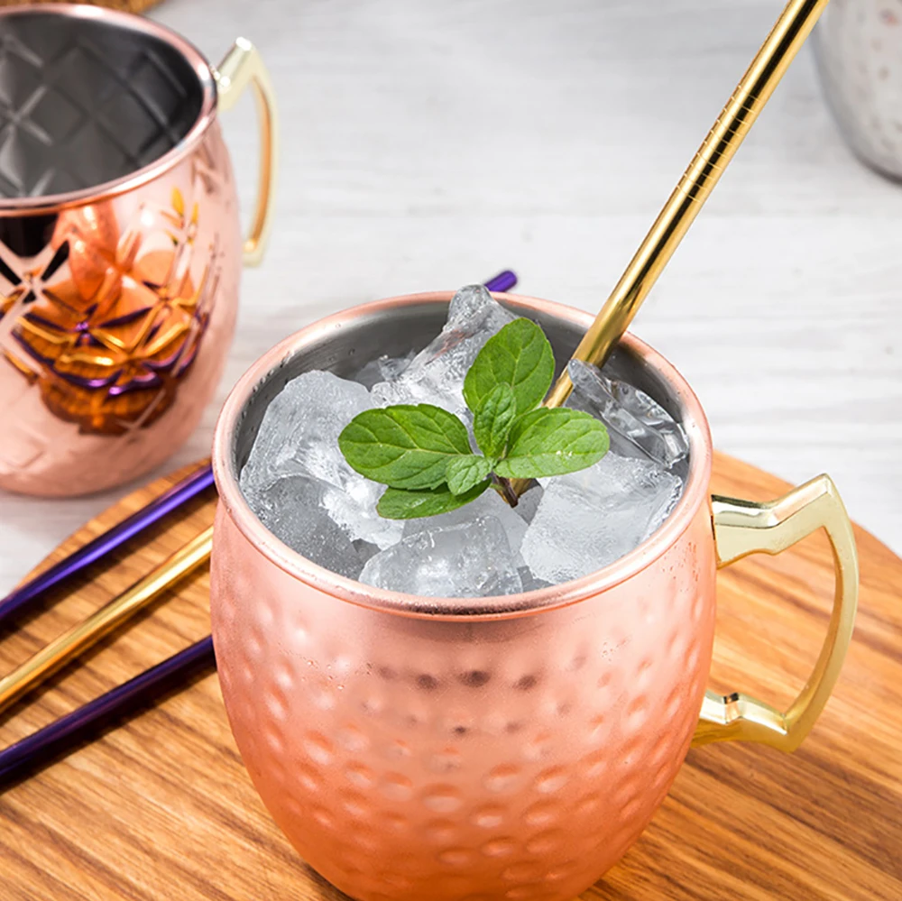 Amazon New Arrival 2022 Bar Tool Beer Bug Cocktail Glass 304 Stainless Steel 500ml Moscow Mule Cup