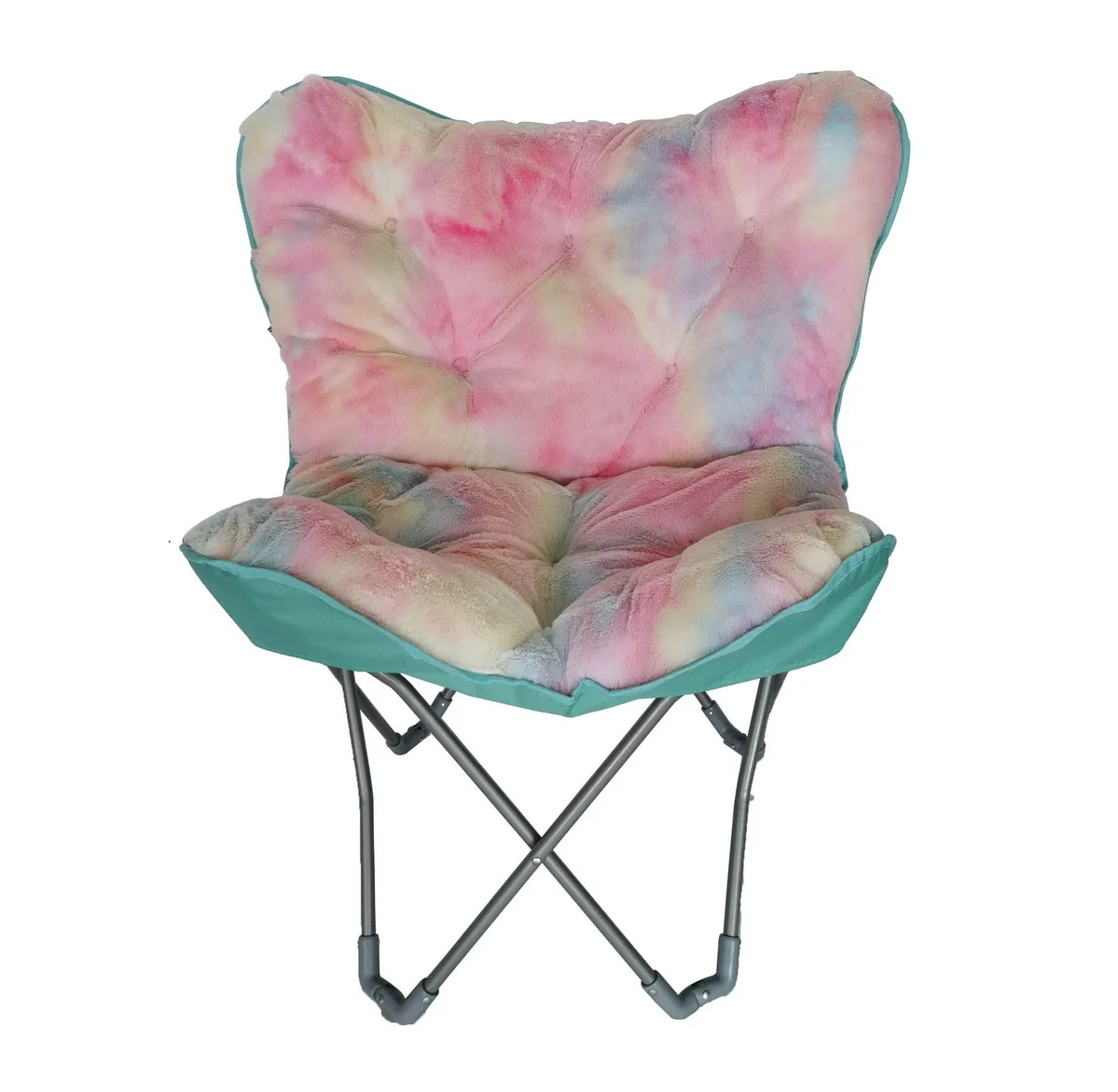 Outdoor soft seat foldable economic dining butterfly camp chair