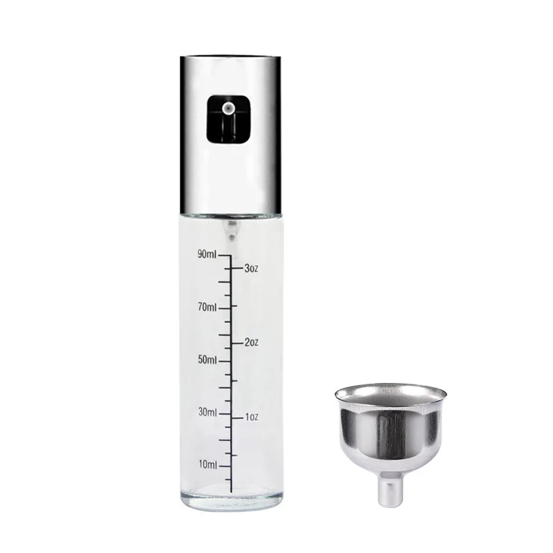 Custom Kitchen Push Type Spray Olive Oil Spray 304 Bottle Pump Oil Pot Leak-proof Grill Sprayer Oil For Cooking