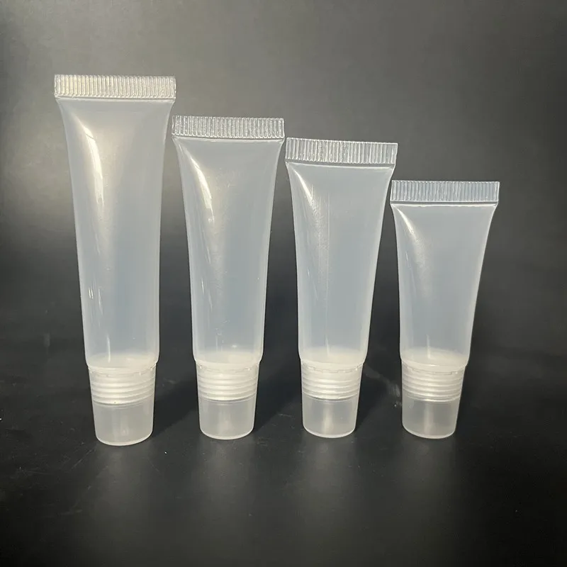 5ml 8ml 10ml 15ml transparent lip balm tube, 5g 8g 10g 15g  lip balm squeeze soft tube bottle