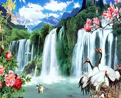 Алмазная 5D картина «Водопад» «сделай сам», вышивка крестиком, полноразмерная/круглая Алмазная вышивка, ручная работа, смола, подарочное изображение