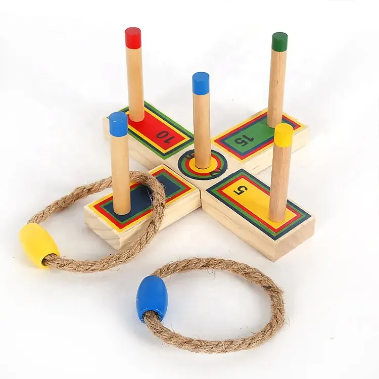 Wooden Backyard Lawn Outdoor Games Ring Toss Garden Game