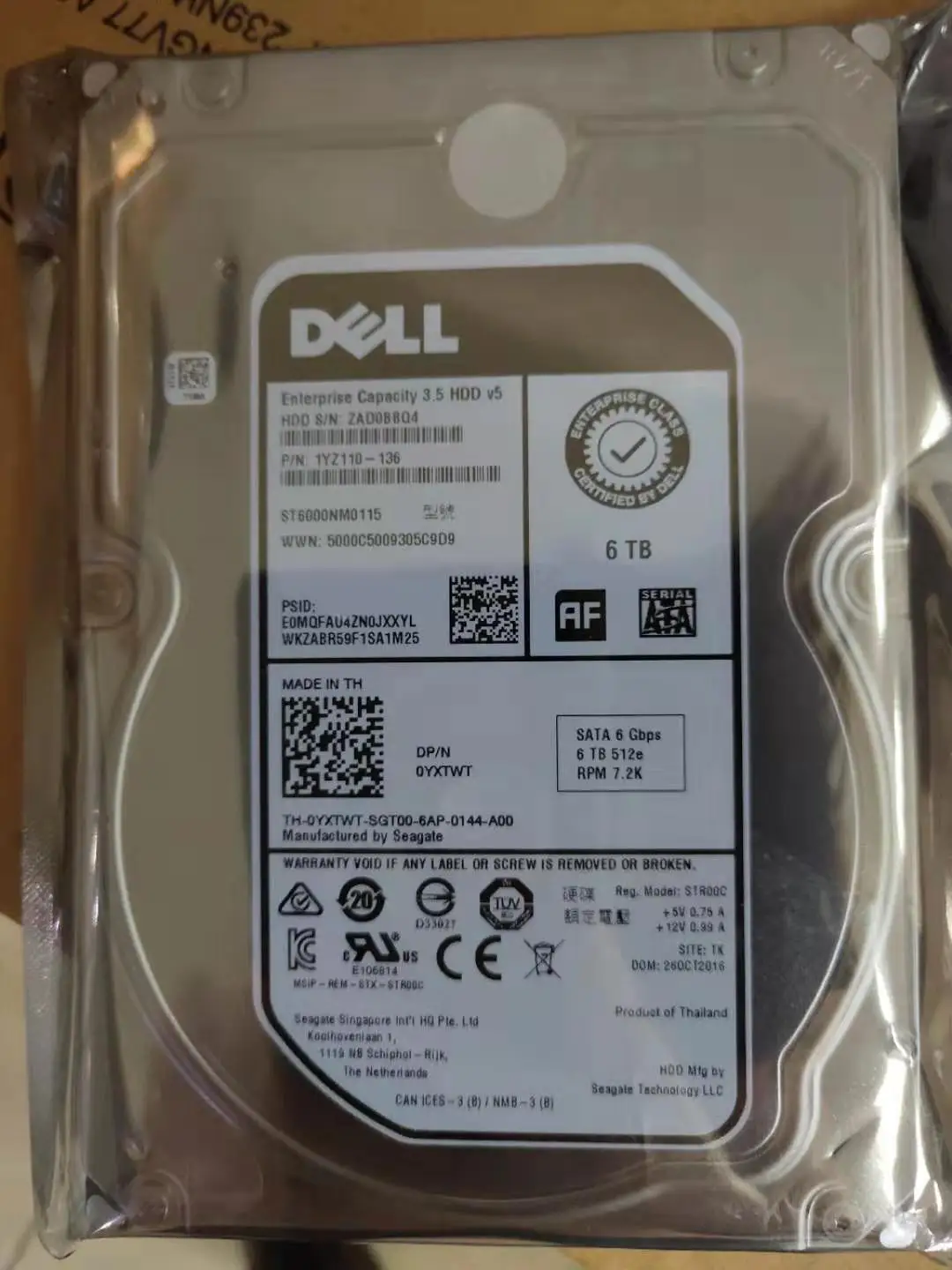  Жесткий диск для сервера Dell 6 ТБ 7 2 K SAS Sata