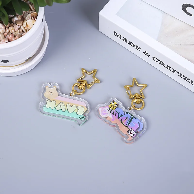 Personalized Promotional Gift Plastic Creative Acrylic Anime Charms Keychains