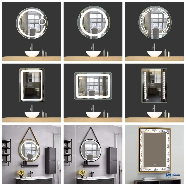 Modern Design Wall Mounted Anti Fog Round Smart Led Backlit Bath Mirror Bathroom Mirror With Light