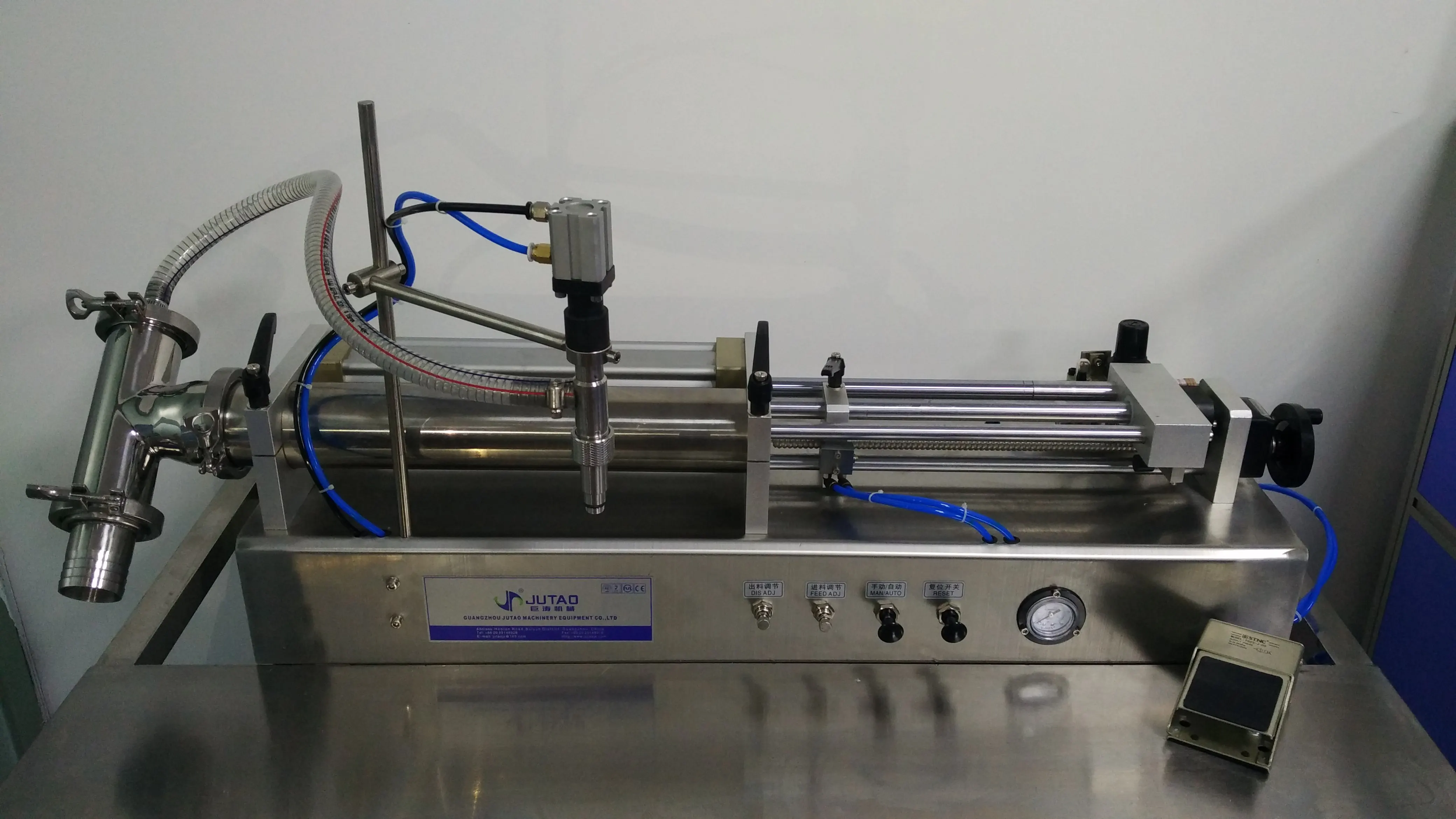 Semi Auto Pneumatic Piston Filler Paste Cream Filling Machine