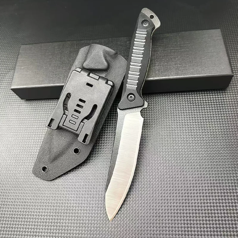 G10Hand lever hunting knife with sheath fixed blade knife Sharp stainless steel 440c outdoortactical survival knife