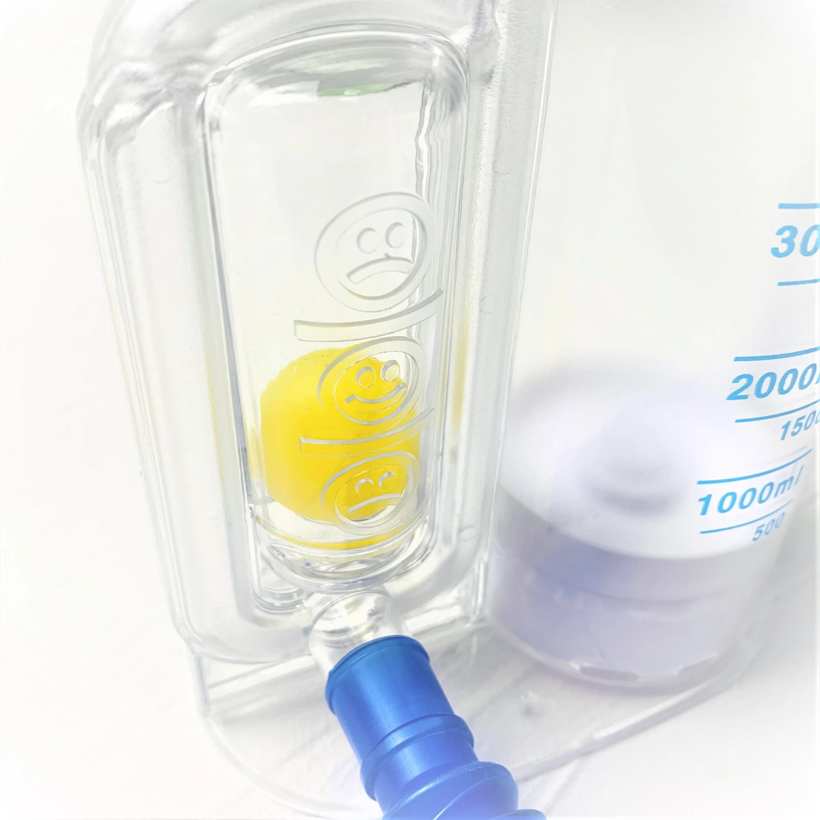 CE/ISO  Breathing Trainer Volumetric Incentive Spirometer Single Ball-3000ML