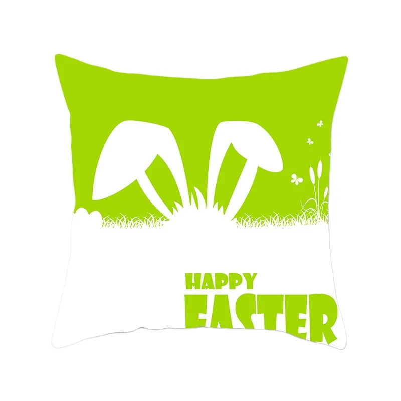 Easter Bunny ear pillow cushion custom printed 40X40CM 45x45cm digital printed pillowcase for fast delivery