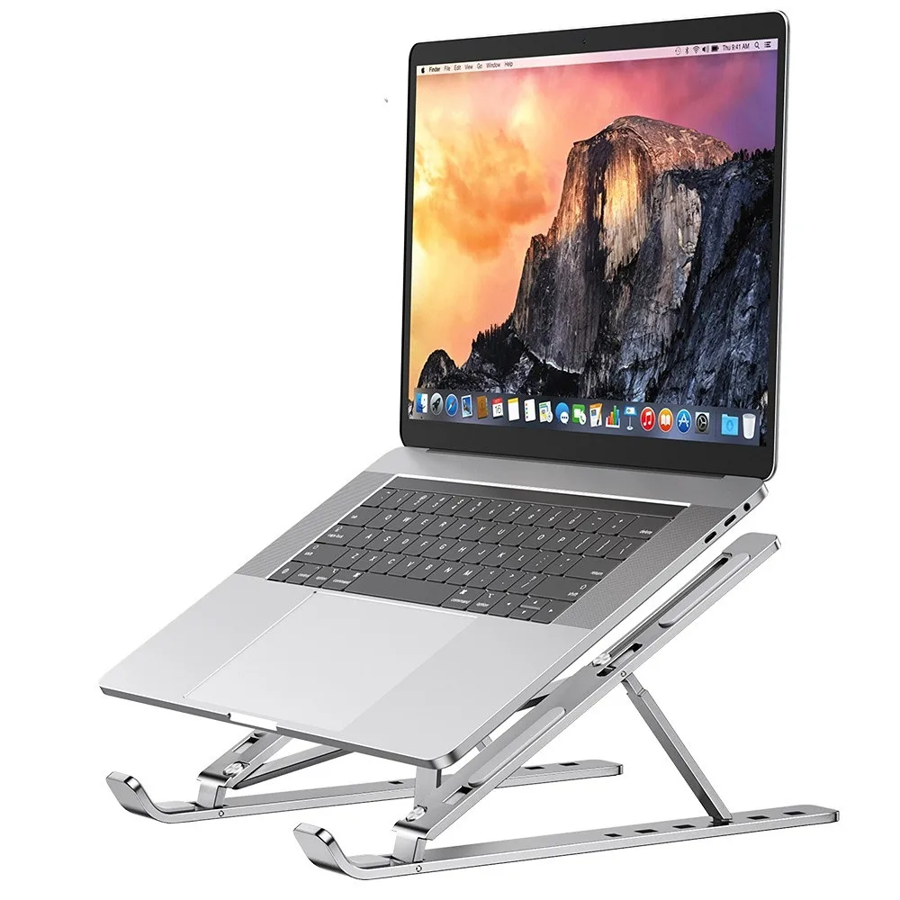 Aluminum Support Adjustable Ergonomic Device Phone And Computer Desks Portable Foldable Laptop Stand For Sale