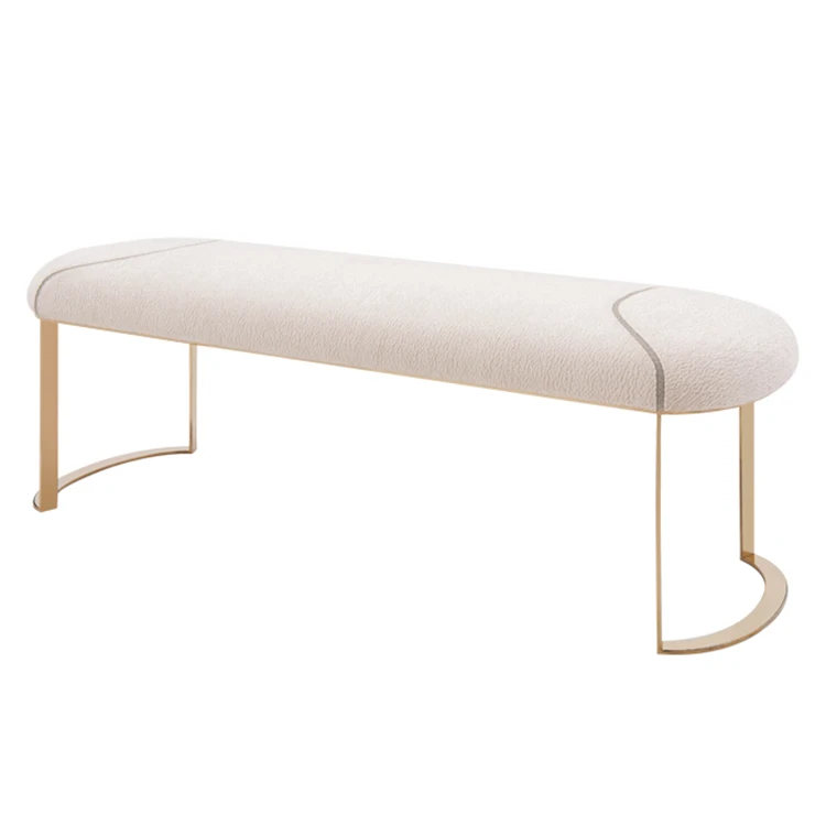 Best Selling Promotional Luxury European Bedroom Furniture Bed End Stool Bench