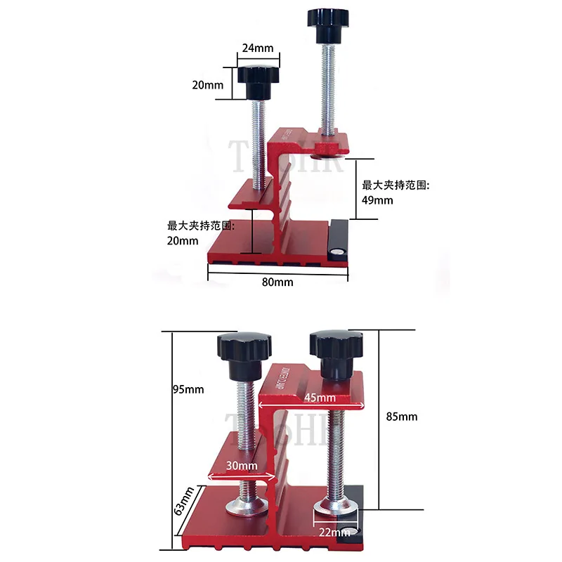 Woodworking Splicing Board Fixed Clip Cutting Parallel Clamp Woodworking Desktop Quick Clamp Aluminum