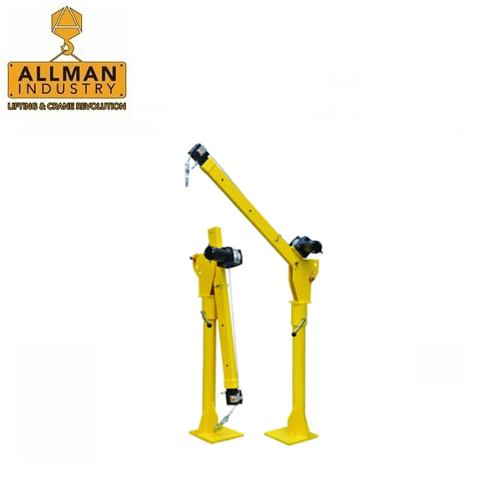 Allman DC Mini Crane For Truck 500kg Small Crane For Sale With Lifting Hoist Winch