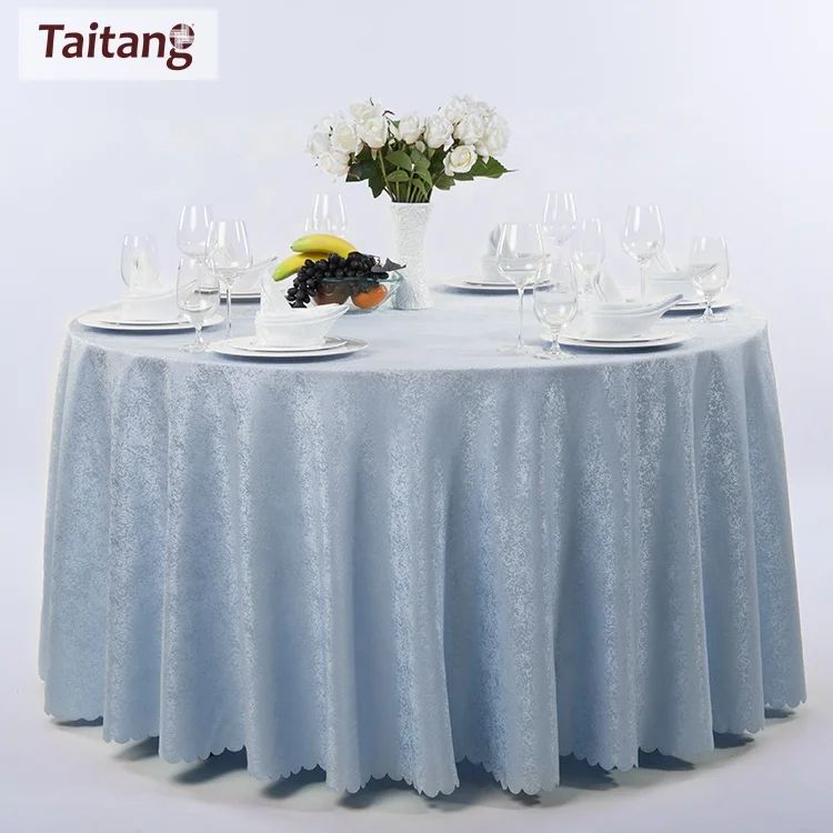 Taitang Cheap Table Covers Banquet Wedding Linens Tablecloths/ Restaurant Tablecloths and Napkins Printed Floral Woven,woven