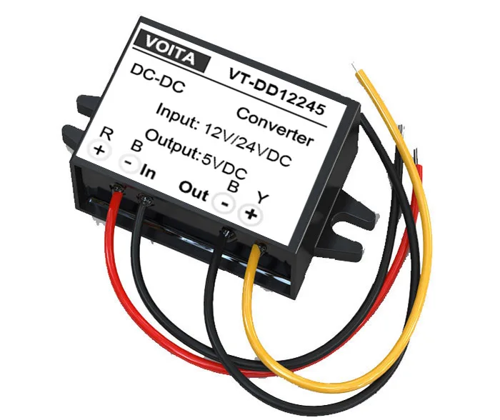 Low price 5w 12 volt 24 volt to 5 volt 1a dc step down converter for vehicles