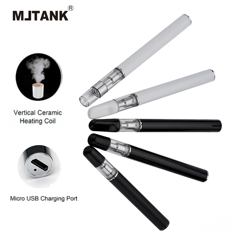  MJtank лидер продаж в Канаде одноразовая керамическая катушка cbd не протекает перезаряжаемая электронная сигарета с микро-USB для густого