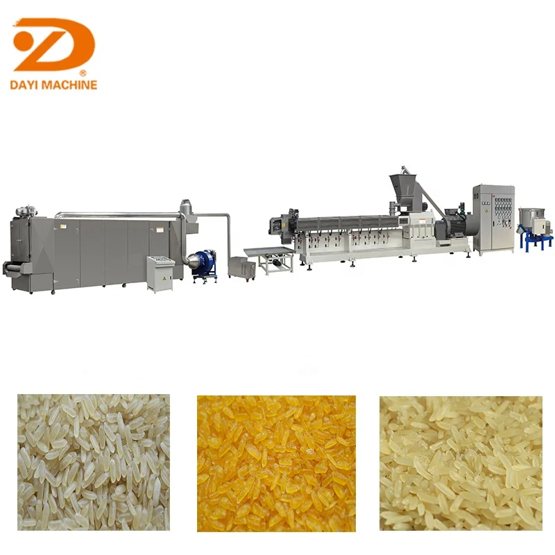fully automatic artificial rice extruder fortified nutrition rice production 1000kg/h line artificial rice machine