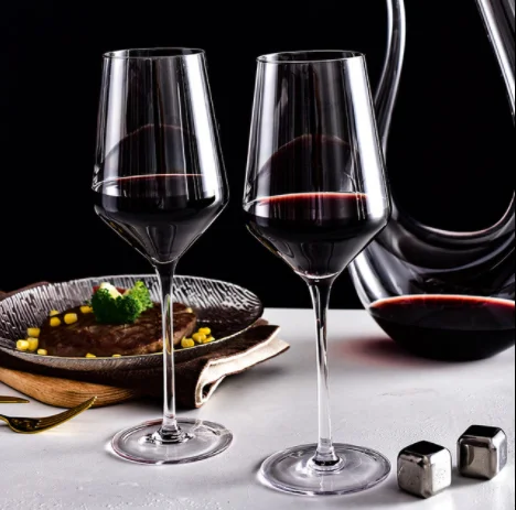 Red Wine Goblet Sublimation Crystal Glass Premium Custom Classic Clear Luxury Minimalist Glass Cup Shot Glass Drinking Glasses