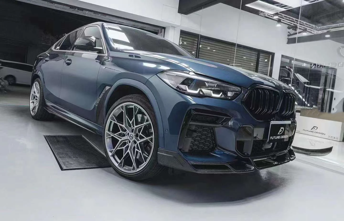 Комплект для тела Runde из углеродного волокна 19-22 Bmw X6 G06 FD стильный комплект передняя боковая юбка задний диффузор верхнее крыло спойлер